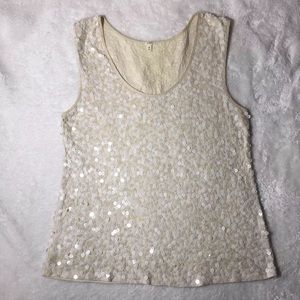 J.Crew Women's Medium Tank Top All Over Sequined